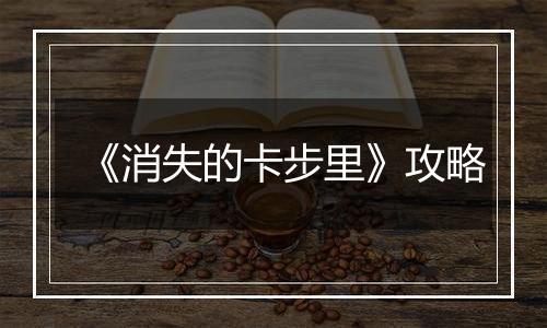 《消失的卡步里》攻略