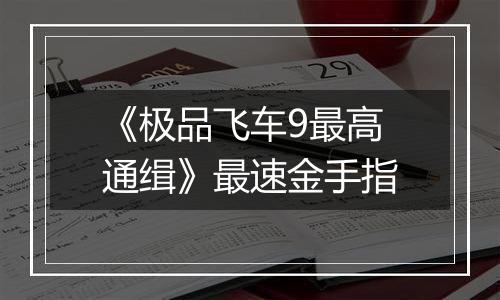 《极品飞车9最高通缉》最速金手指