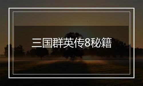 三国群英传8秘籍