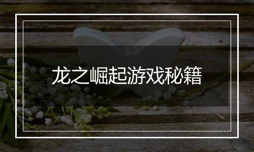 龙之崛起游戏秘籍
