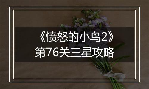 《愤怒的小鸟2》第76关三星攻略