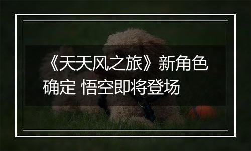 《天天风之旅》新角色确定 悟空即将登场