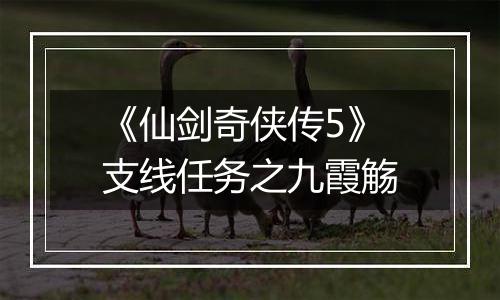 《仙剑奇侠传5》支线任务之九霞觞