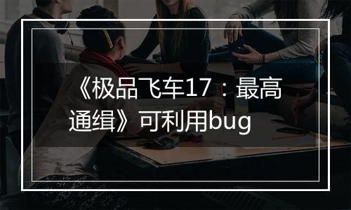《极品飞车17：最高通缉》可利用bug