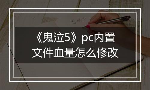 《鬼泣5》pc内置文件血量怎么修改