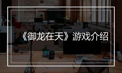 《御龙在天》游戏介绍