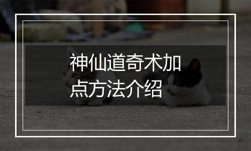 神仙道奇术加点方法介绍
