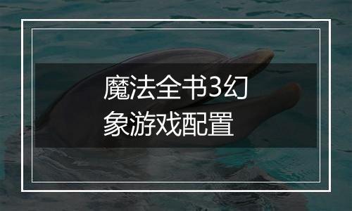 魔法全书3幻象游戏配置