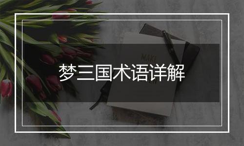 梦三国术语详解
