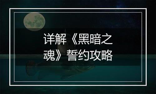 详解《黑暗之魂》誓约攻略