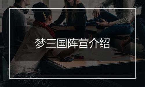 梦三国阵营介绍