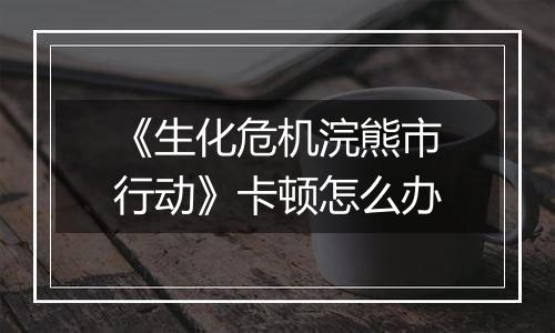《生化危机浣熊市行动》卡顿怎么办