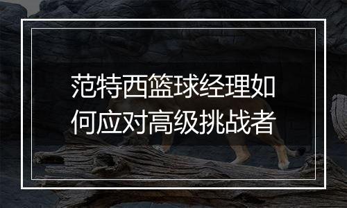 范特西篮球经理如何应对高级挑战者