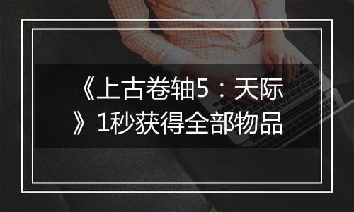 《上古卷轴5：天际》1秒获得全部物品