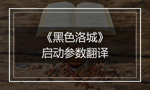 《黑色洛城》启动参数翻译