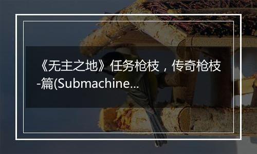 《无主之地》任务枪枝，传奇枪枝-篇(Submachine Gun)