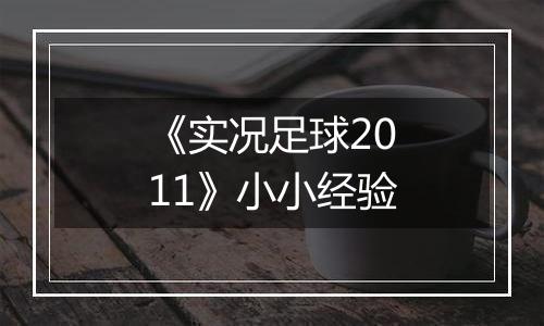 《实况足球2011》小小经验