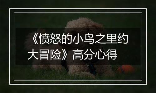 《愤怒的小鸟之里约大冒险》高分心得