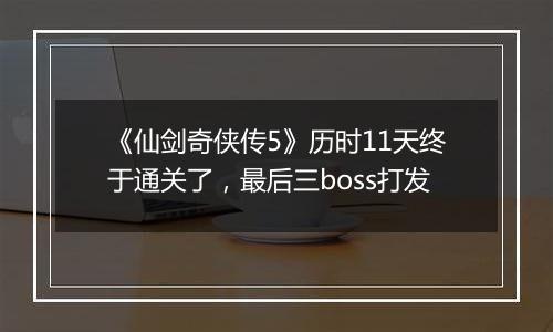 《仙剑奇侠传5》历时11天终于通关了，最后三boss打发