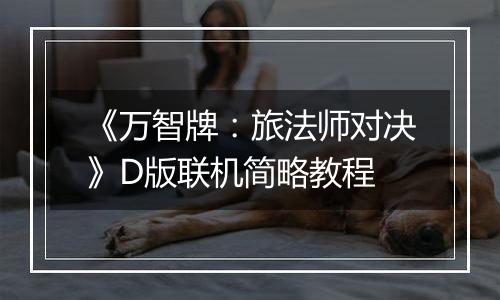 《万智牌：旅法师对决》D版联机简略教程