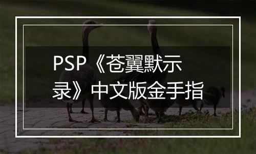 PSP《苍翼默示录》中文版金手指