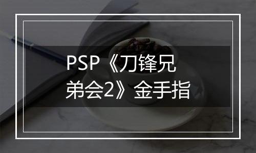 PSP《刀锋兄弟会2》金手指