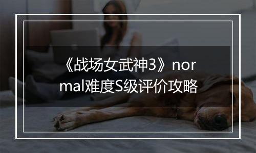 《战场女武神3》normal难度S级评价攻略