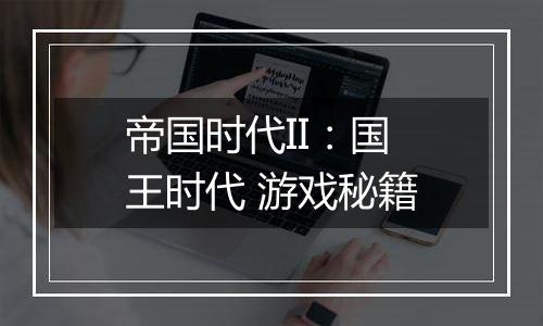 帝国时代II：国王时代 游戏秘籍