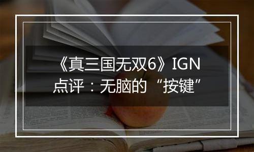 《真三国无双6》IGN点评：无脑的“按键”