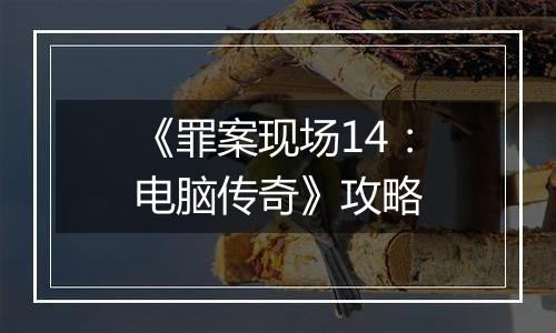 《罪案现场14：电脑传奇》攻略