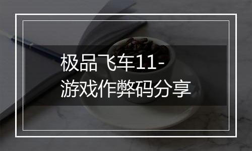 极品飞车11-游戏作弊码分享