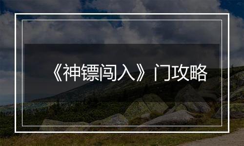 《神镖闯入》门攻略