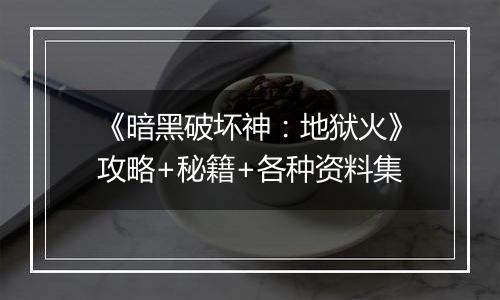 《暗黑破坏神：地狱火》攻略+秘籍+各种资料集