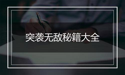 突袭无敌秘籍大全