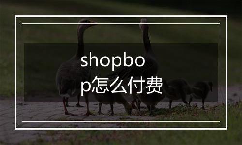 shopbop怎么付费