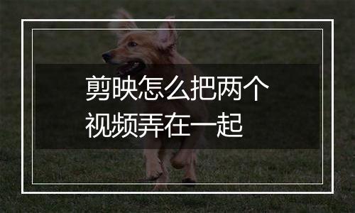 剪映怎么把两个视频弄在一起