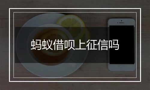 蚂蚁借呗上征信吗