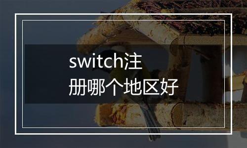 switch注册哪个地区好