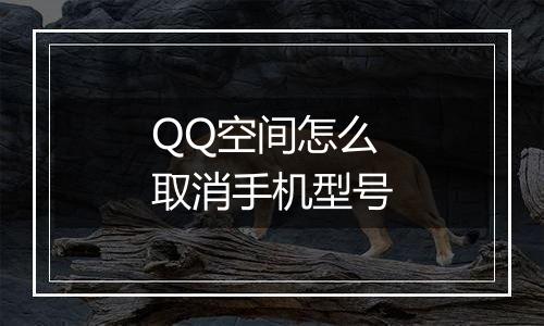 QQ空间怎么取消手机型号