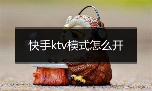 快手ktv模式怎么开