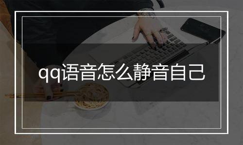 qq语音怎么静音自己