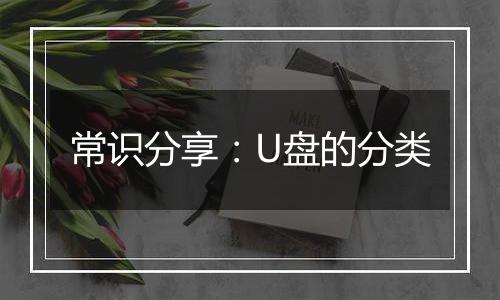 常识分享：U盘的分类