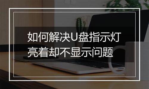 如何解决U盘指示灯亮着却不显示问题