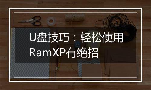 U盘技巧：轻松使用RamXP有绝招